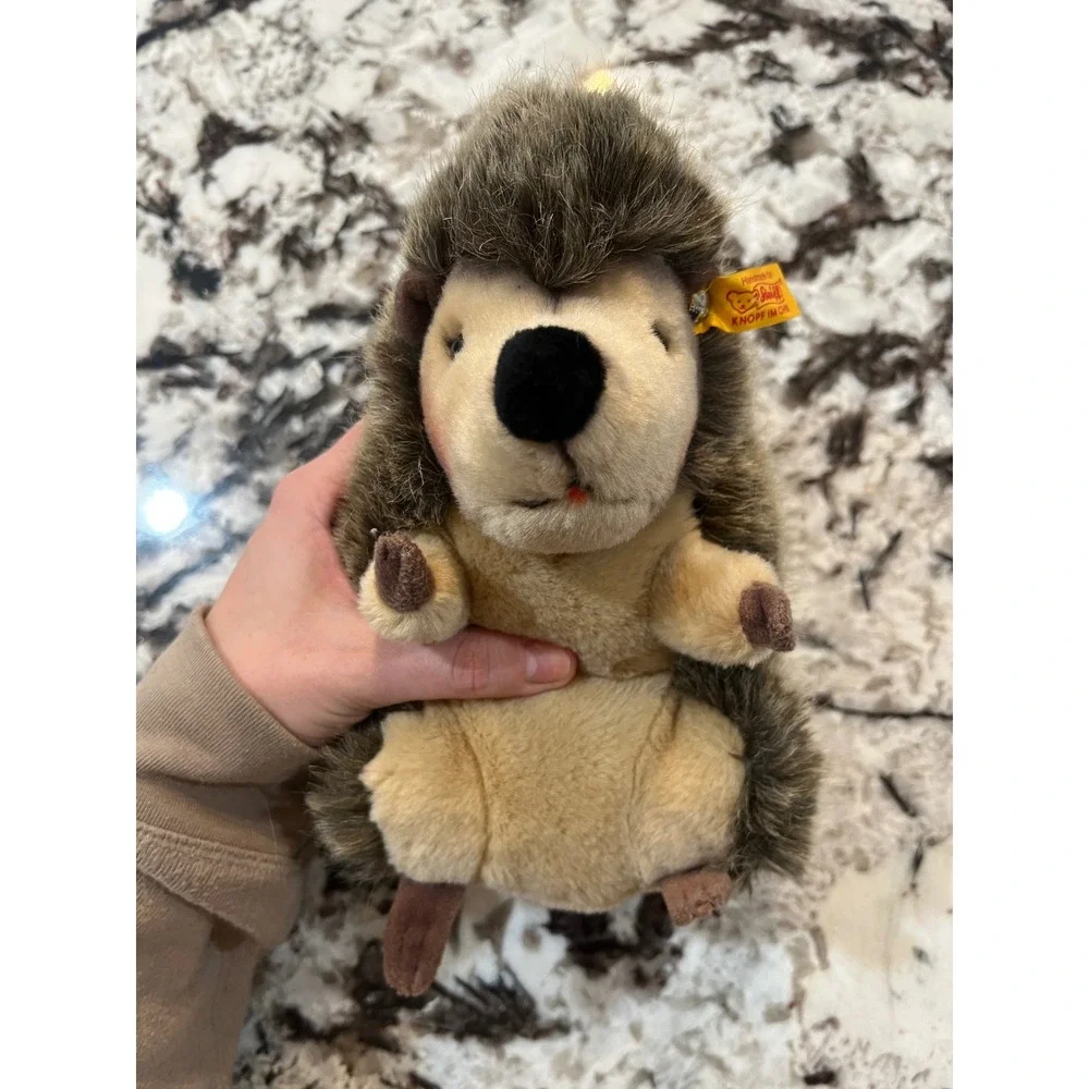 Steiff Joggi Hedgehog plush Soft Cuddly Friends with button in ear